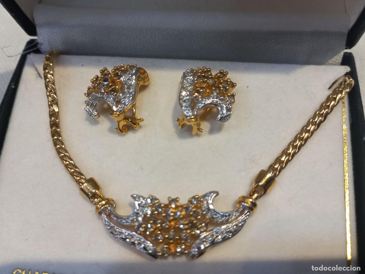 Joyeria: GARGANTILLA Y PENDIENTES chapado &uml;EDUAR&uml; (Victoriano) dorado-plateado