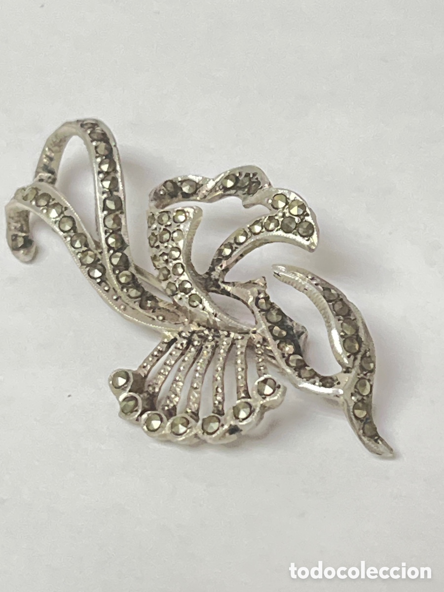 Joyeria: Broche de plata y marquesitas /B344 - Foto 2