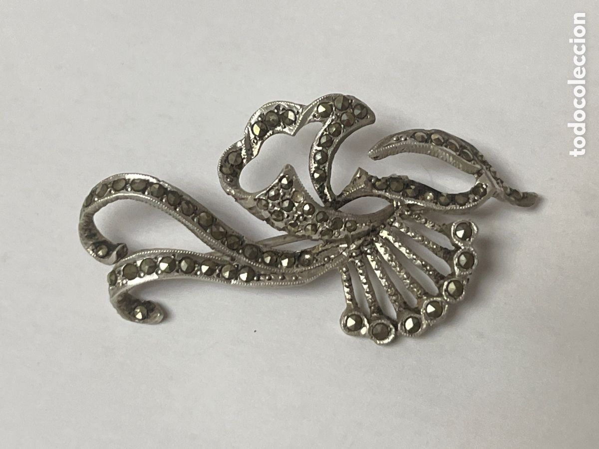 Joyeria: Broche de plata y marquesitas /B344 - Foto 4