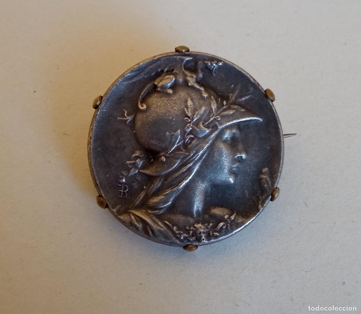Joyeria: ANTIGUO BROCHE ART NOUVEAU. MARIANNE. FIRMADO POR LOUIS ARMAND RAULT