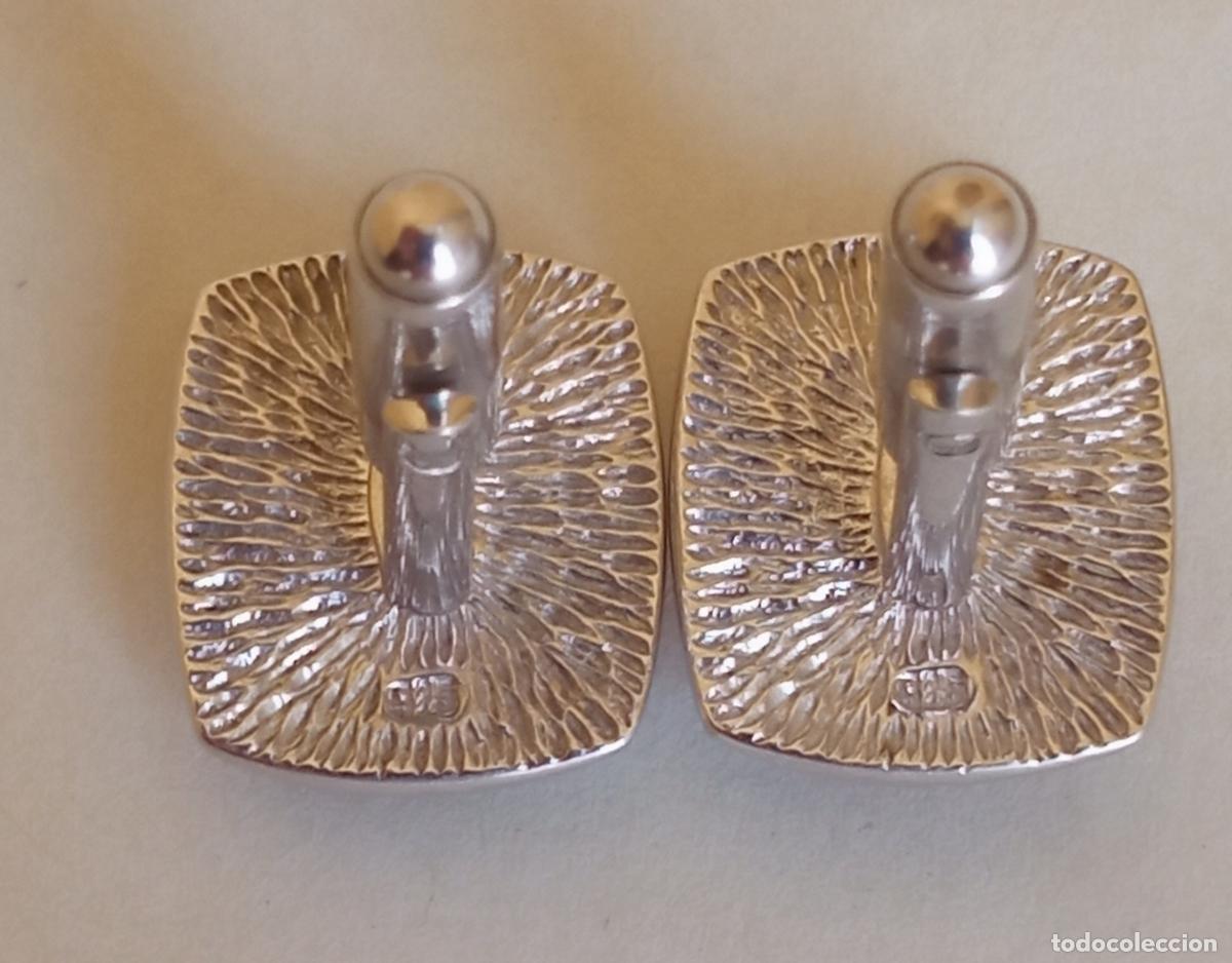Joyeria: GEMELOS DE PLATA Y &Aacute;MBAR. CONTRASTE 925 - Foto 2