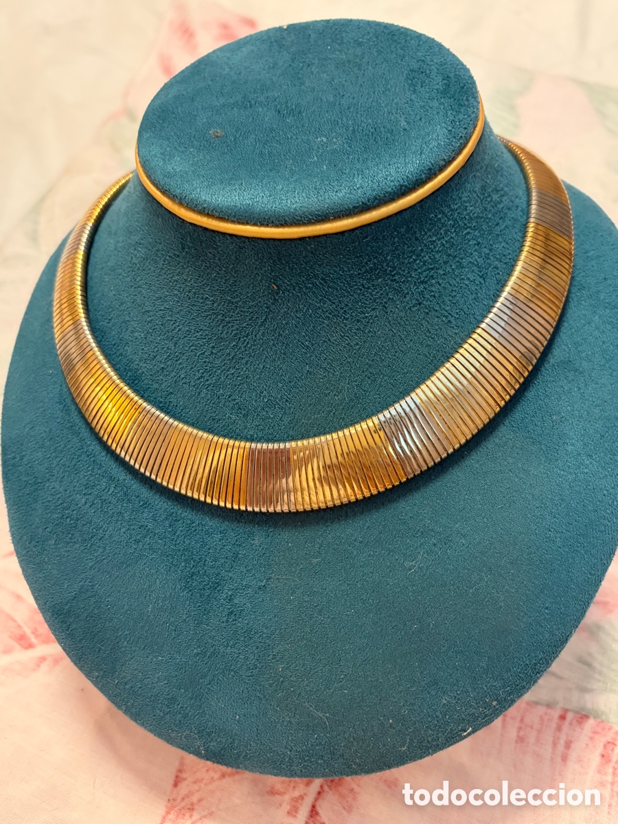 Joyeria: Gargantilla vintage metal dorado
