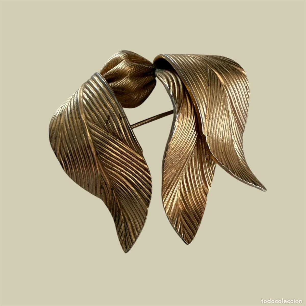Joyeria: Broche Vintage Grosse 1962 Hojas Dorado &middot; Alemania &middot; &Eacute;poca Dior