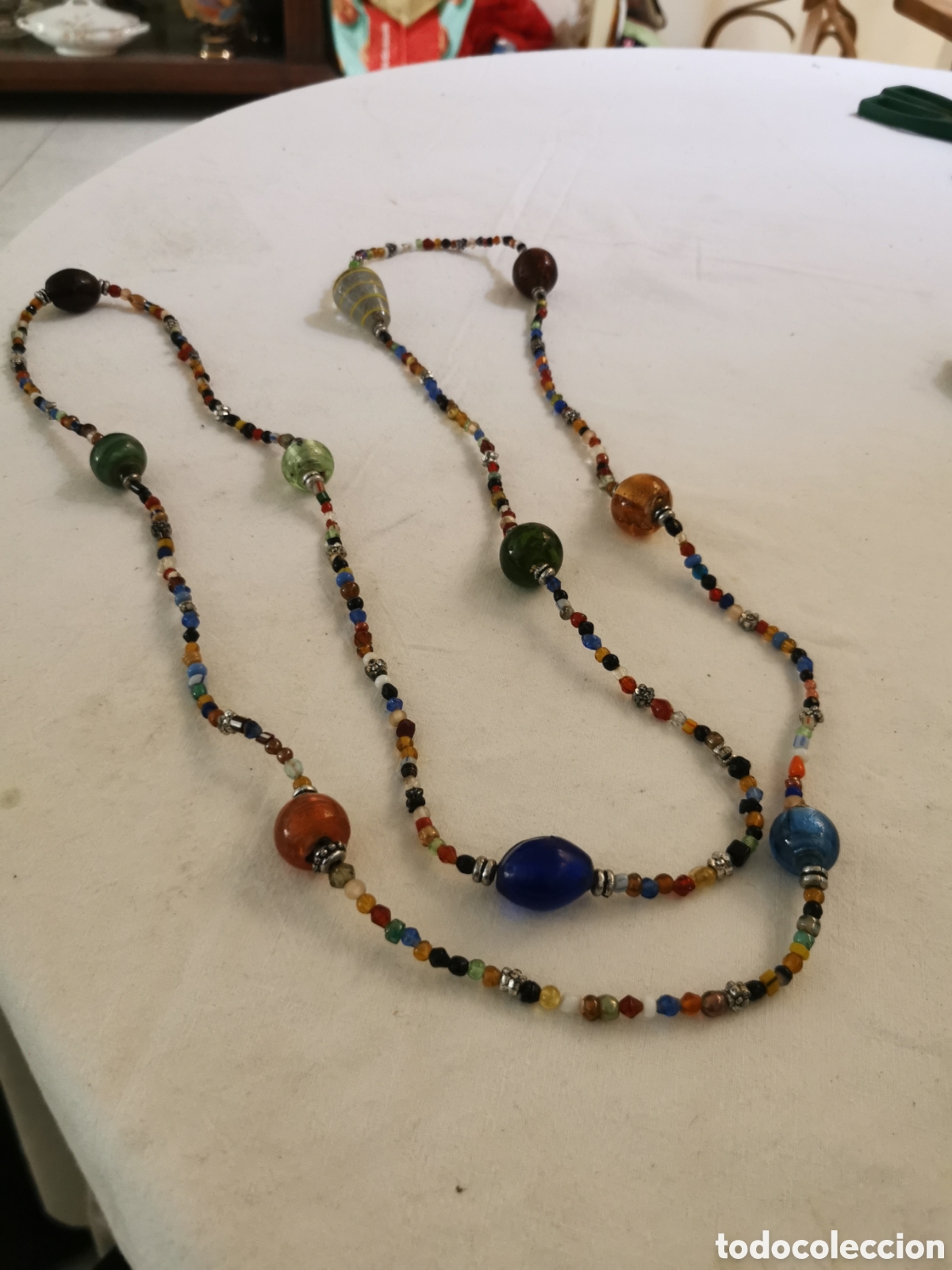 Joyeria: Collar largo cristal de Murano circa 1970