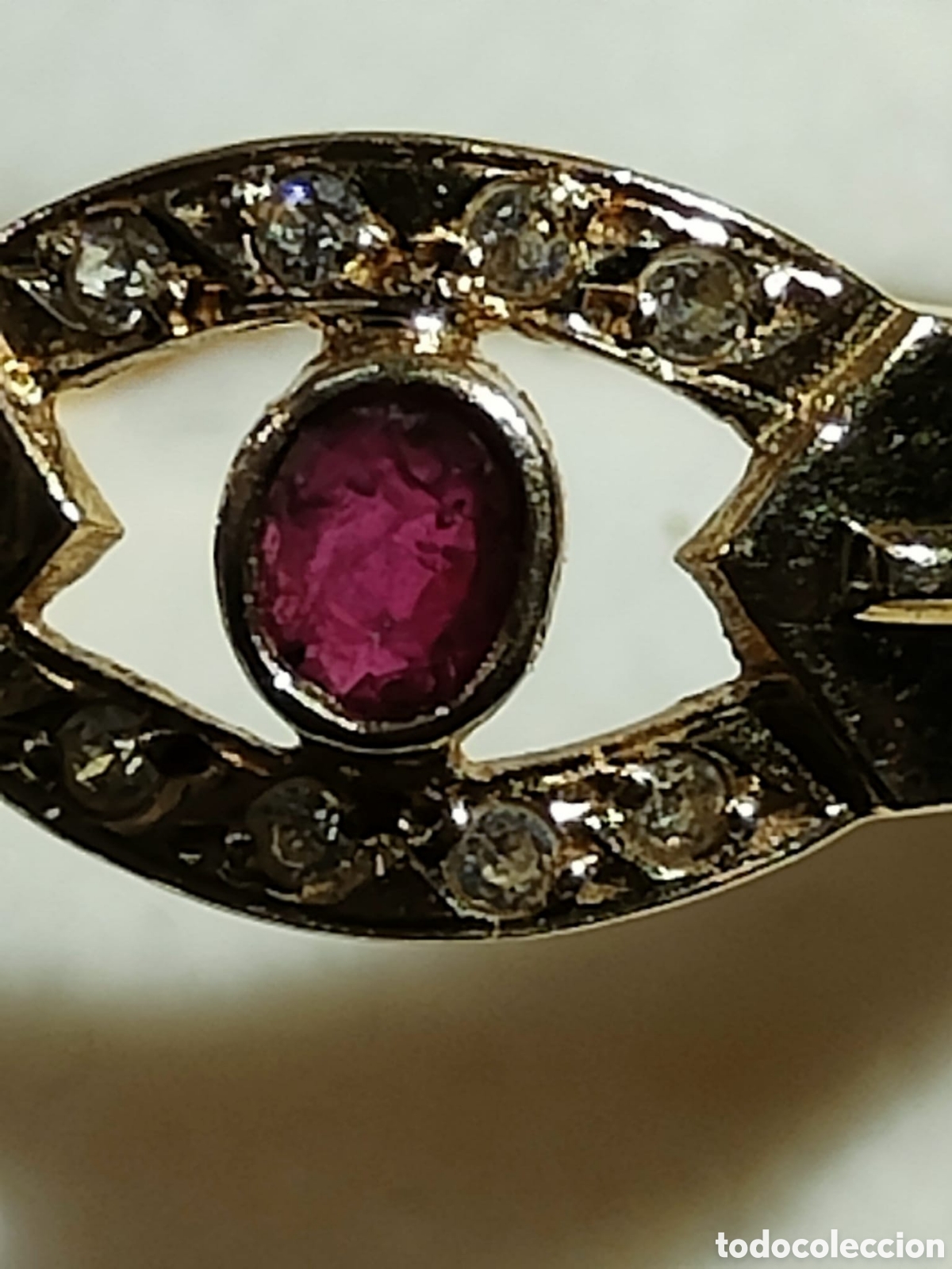 Joyeria: Anillo Oro 18k Rub&iacute; y Diamantes - Foto 5