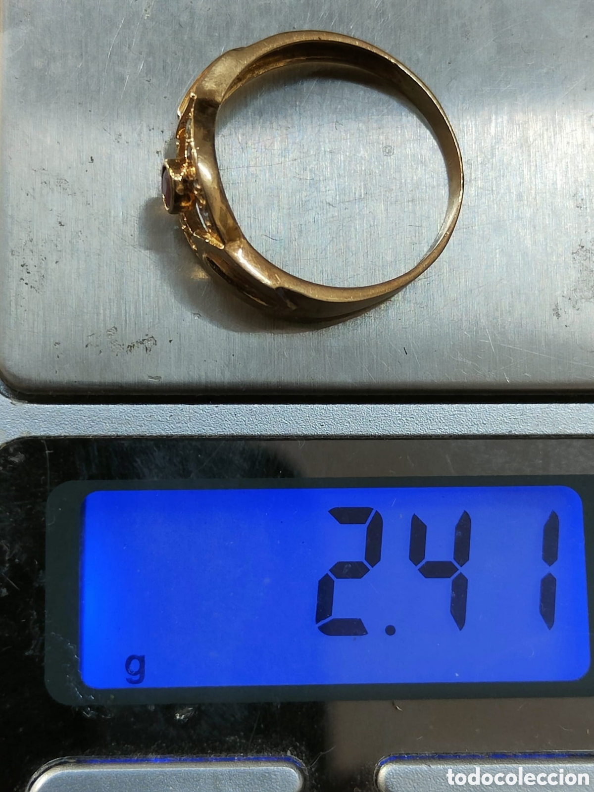 Joyeria: Anillo Oro 18k Rub&iacute; y Diamantes - Foto 6