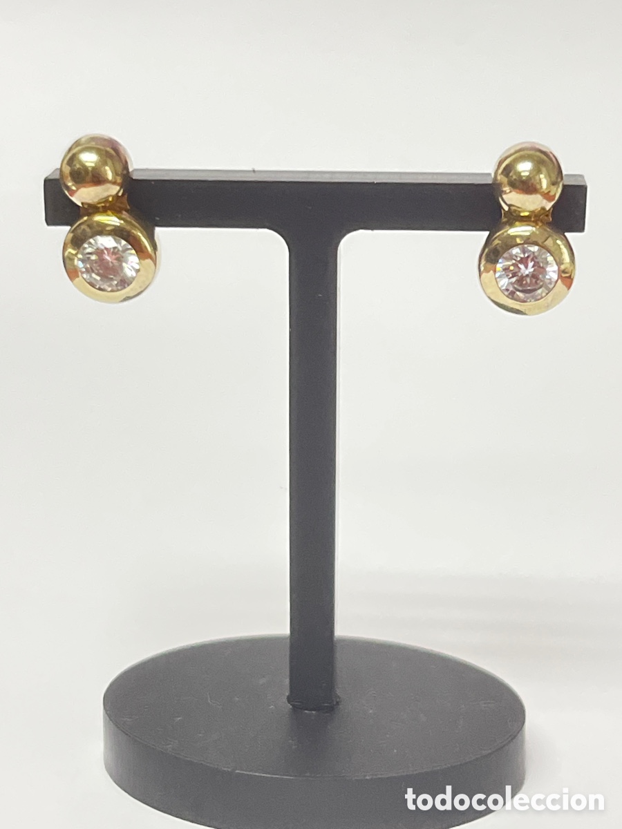 Joyeria: Pendientes de plata chapada oro / P500
