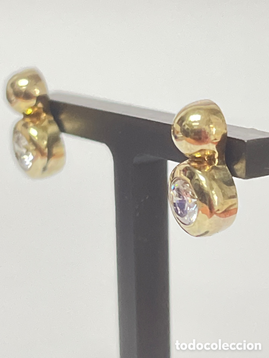 Joyeria: Pendientes de plata chapada oro / P500 - Foto 3