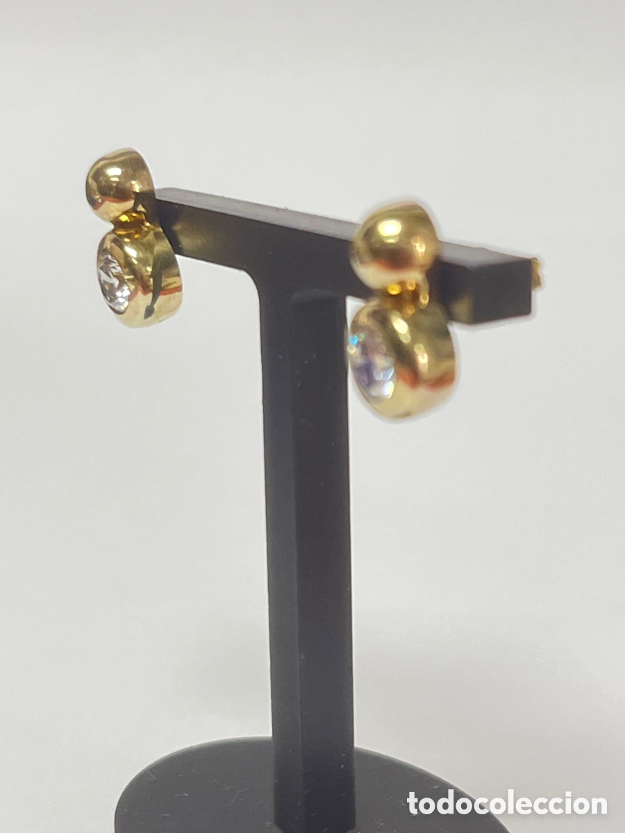 Joyeria: Pendientes de plata chapada oro / P500 - Foto 4