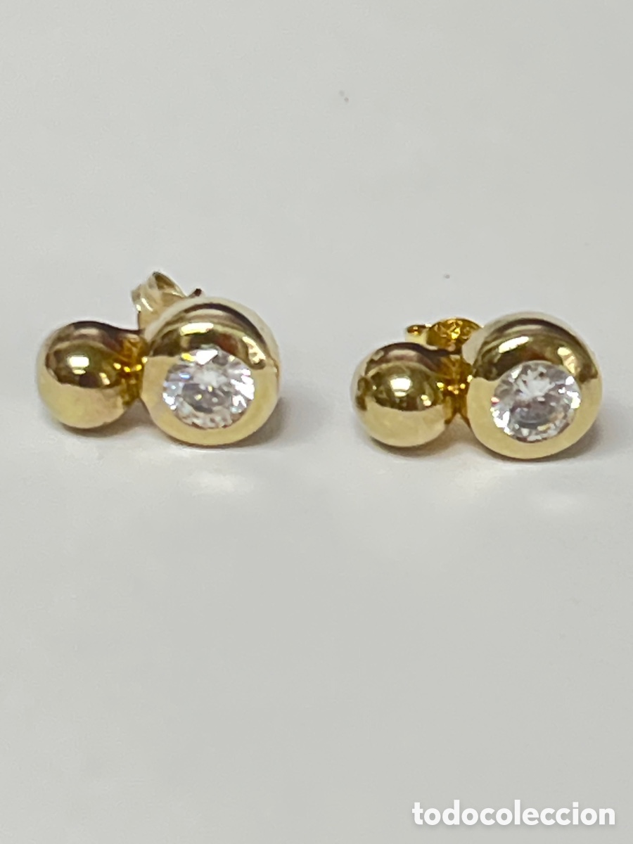 Joyeria: Pendientes de plata chapada oro / P500 - Foto 2