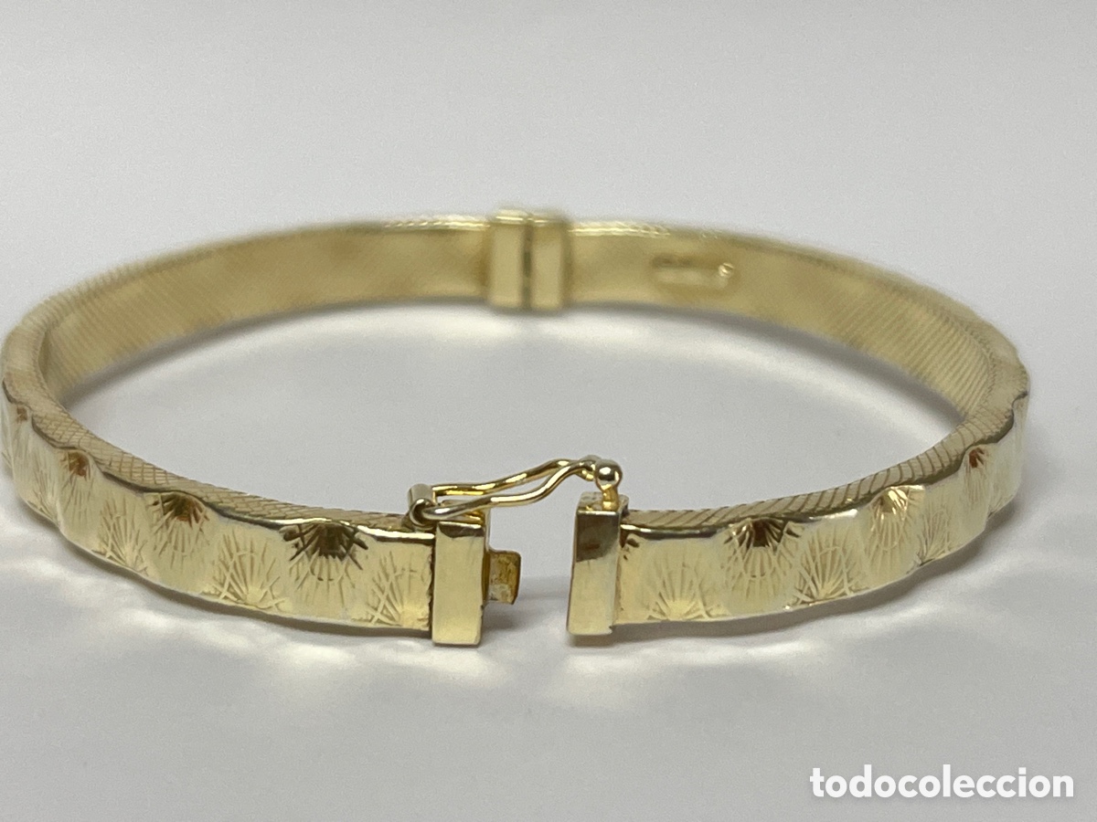 Joyeria: Pulsera de plata chapada de oro /Pul412 - Foto 4