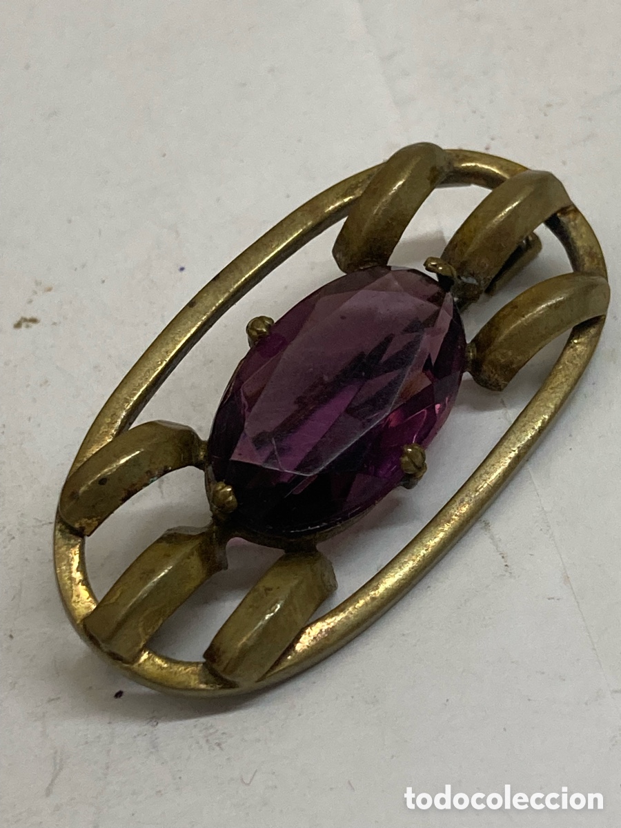 Joyeria: Broche de laton engastado B237 - Foto 1