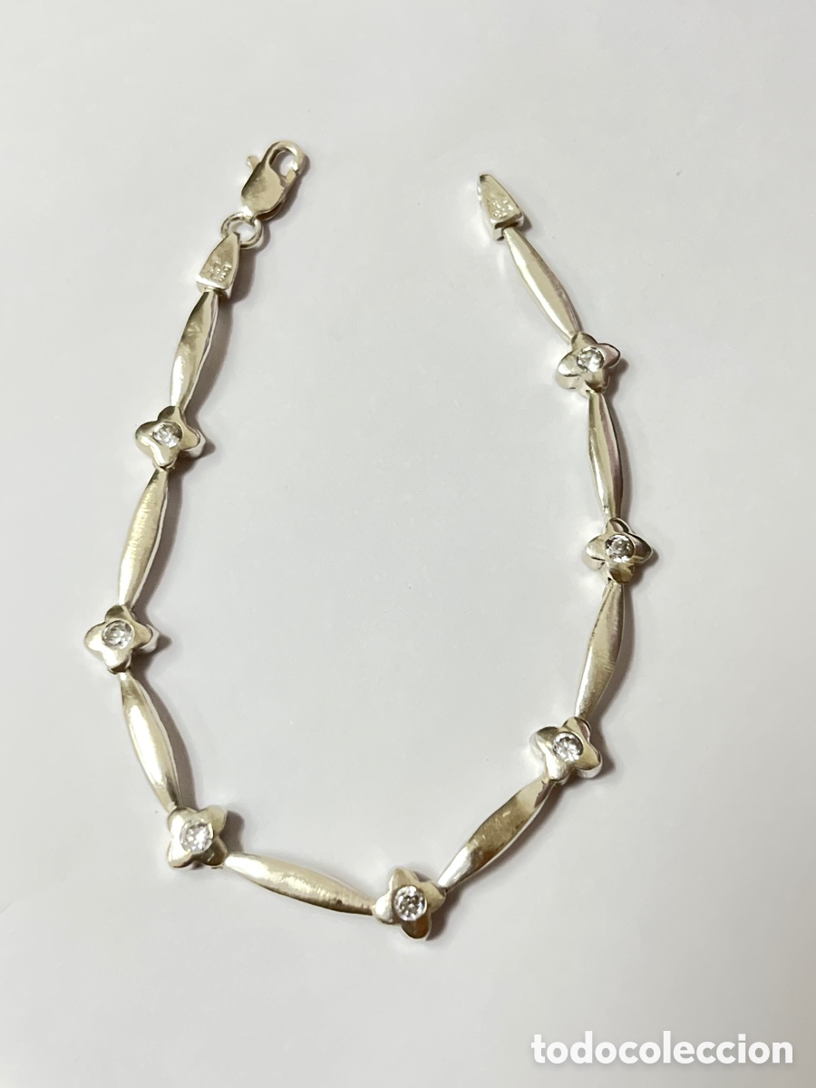 Schmuck: Pulsera de plata tipo italiana con circonitas /Pul408