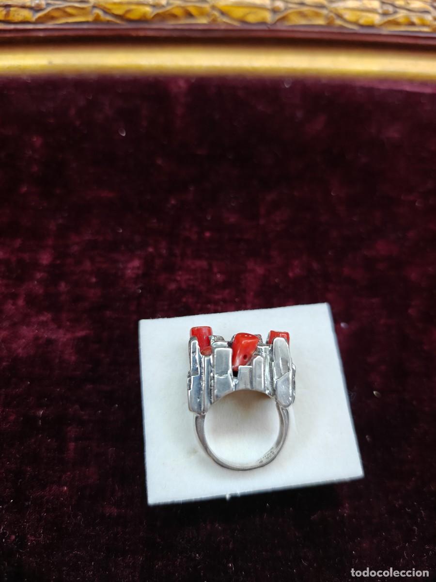 Joyeria: Anillo de plata y metal. - Foto 3