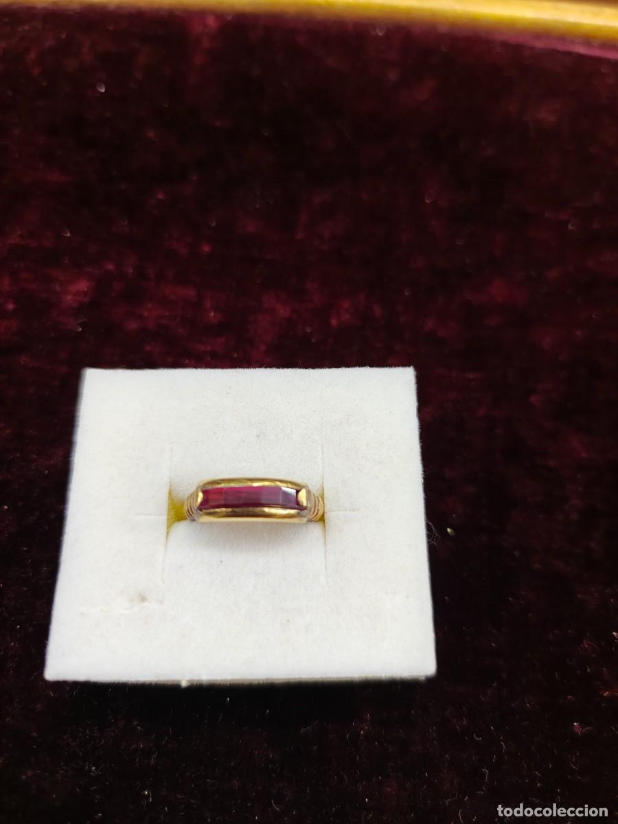 Joyeria: Sortija en oro y rubi sint&eacute;tico - Foto 2