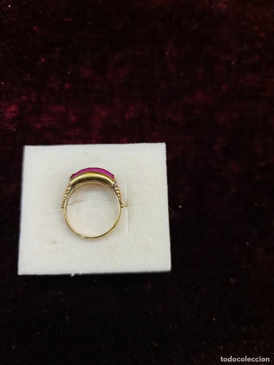 Joyeria: Sortija en oro y rubi sint&eacute;tico - Foto 3