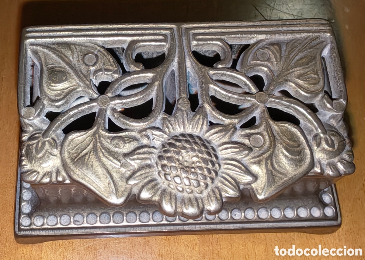 Joyeria: Cajita decorativa metal DORADA girasol