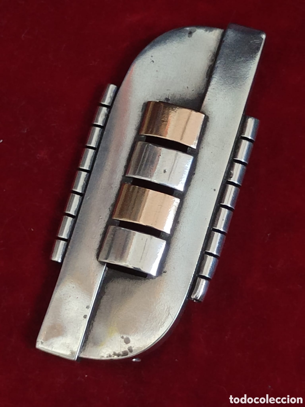Joyeria: broche o pasador de plata estilo modernista