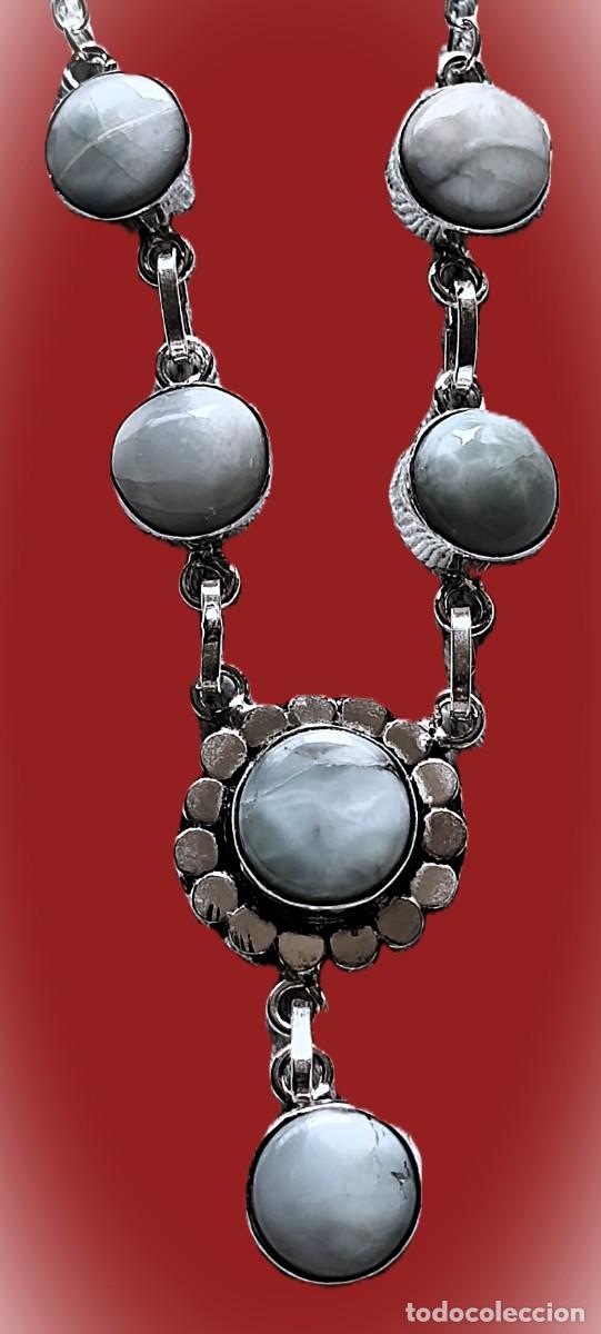 Joyeria: Collar-Gargantilla Plata con piedras Larimar. - Foto 2