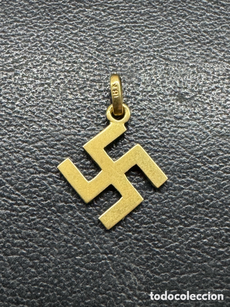 Joyeria: Esv&aacute;stica. Cruz Gamada. Oro 18K. Hitler. Nazi. Reich