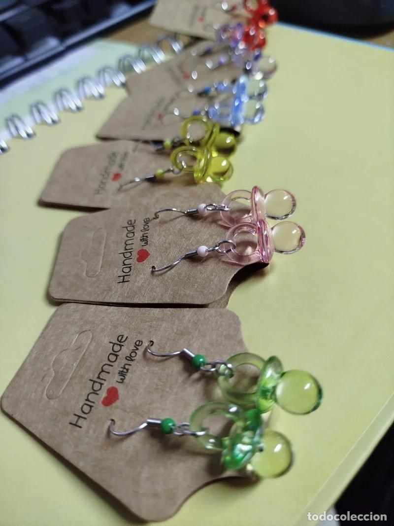Jewelry: Pendientes chupetes de la suerte retro a&ntilde;os 90