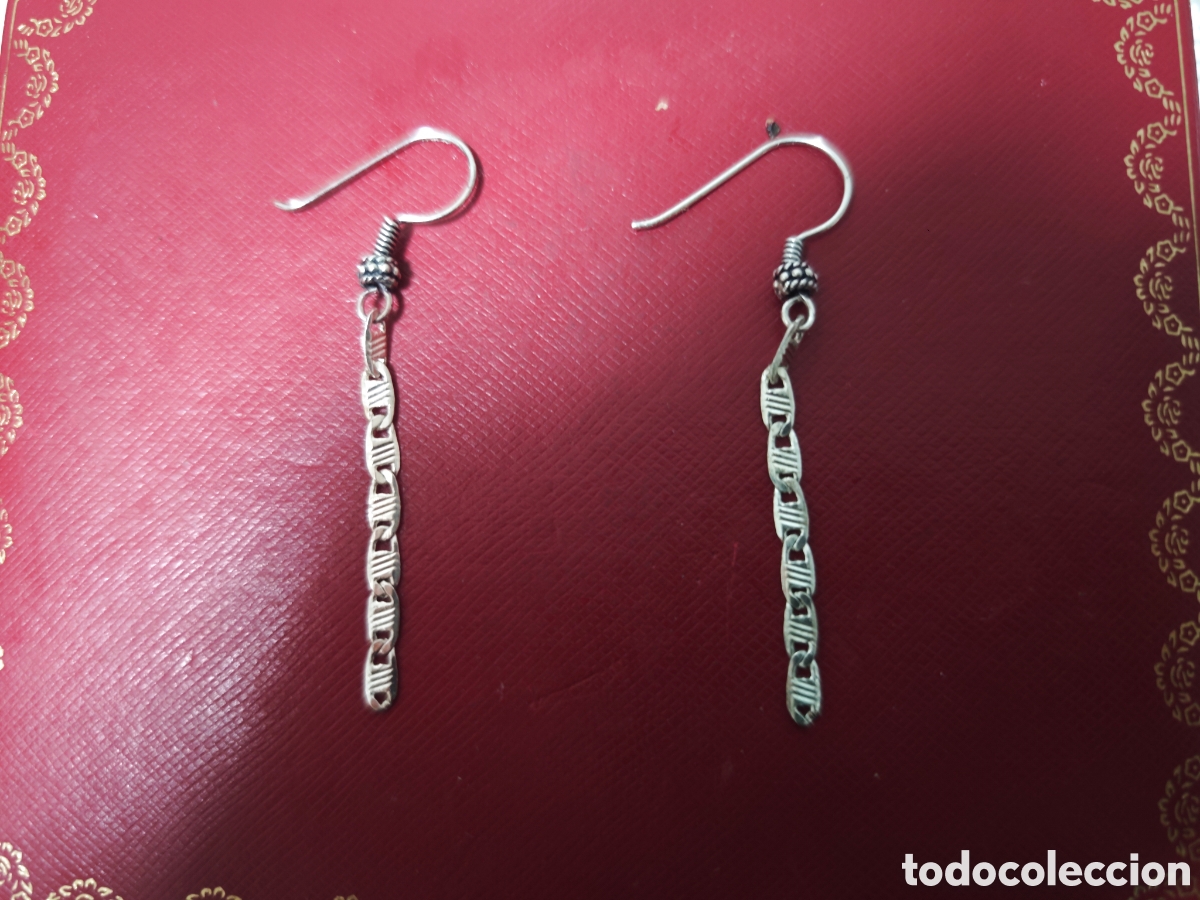 Joyeria: Pendientes largos de plata de ley - Foto 3