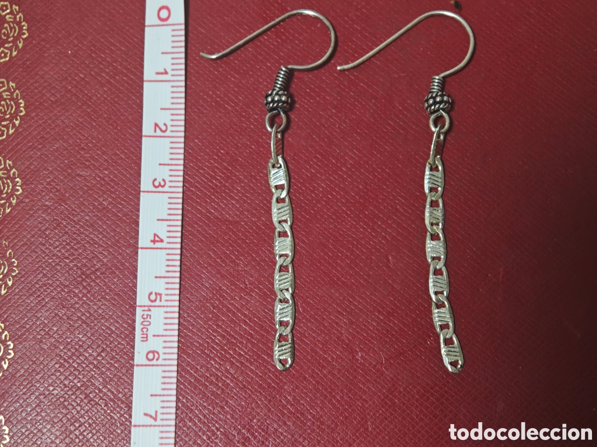 Joyeria: Pendientes largos de plata de ley - Foto 5