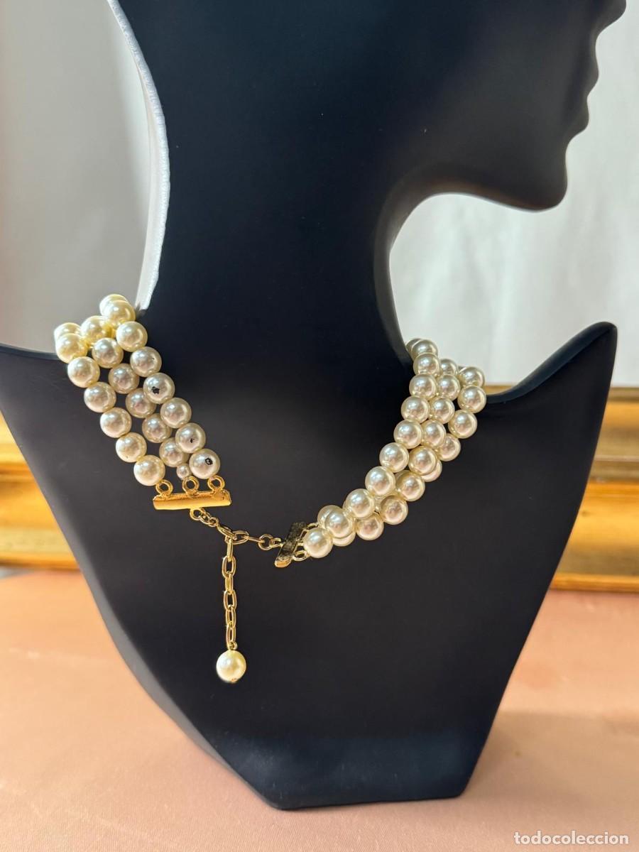 Joyeria: Conjunto vintage de collar y pendientes estilo camafeo - Foto 5