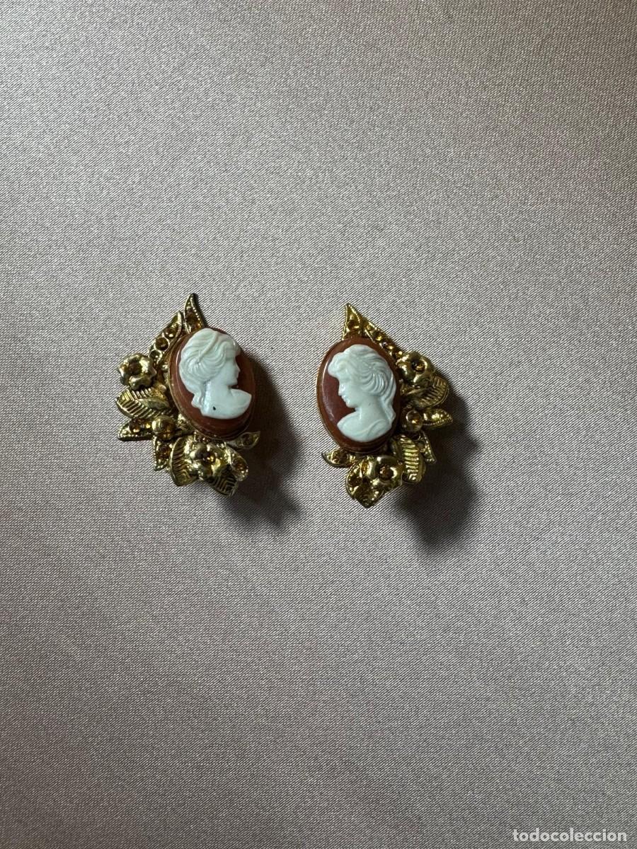 Joyeria: Conjunto vintage de collar y pendientes estilo camafeo - Foto 7