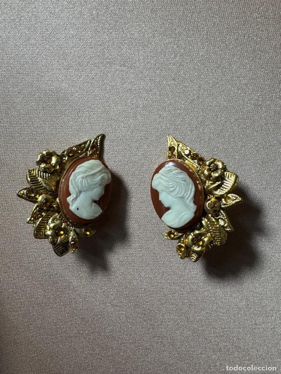Joyeria: Conjunto vintage de collar y pendientes estilo camafeo - Foto 8