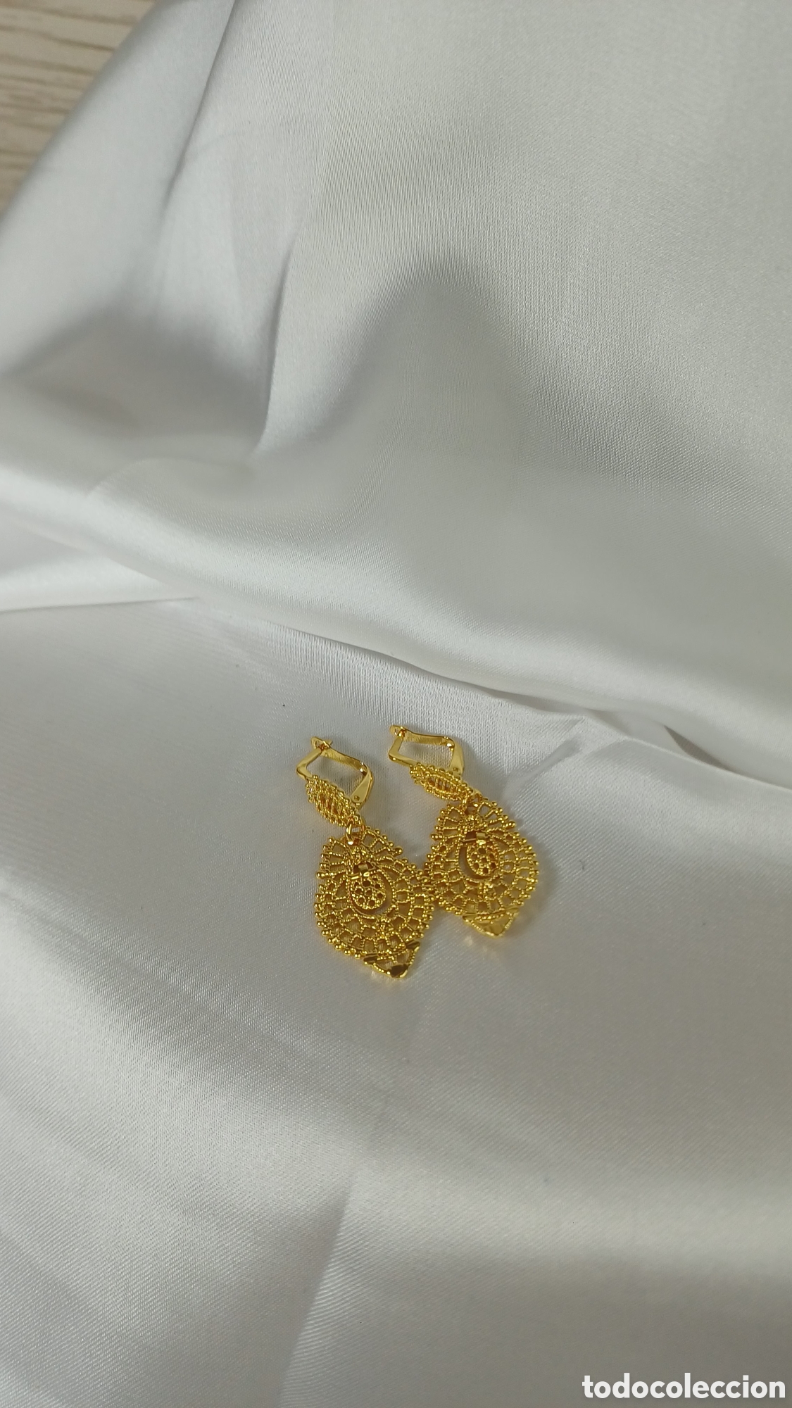 Joyeria: Preciosos Pendientes Vintage Zarina Chapado Oro 18 k