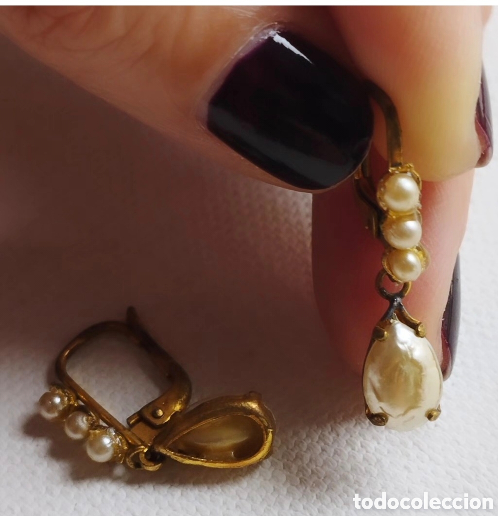 Joyeria: Pendientes Perlas A&ntilde;os 20 - Foto 4