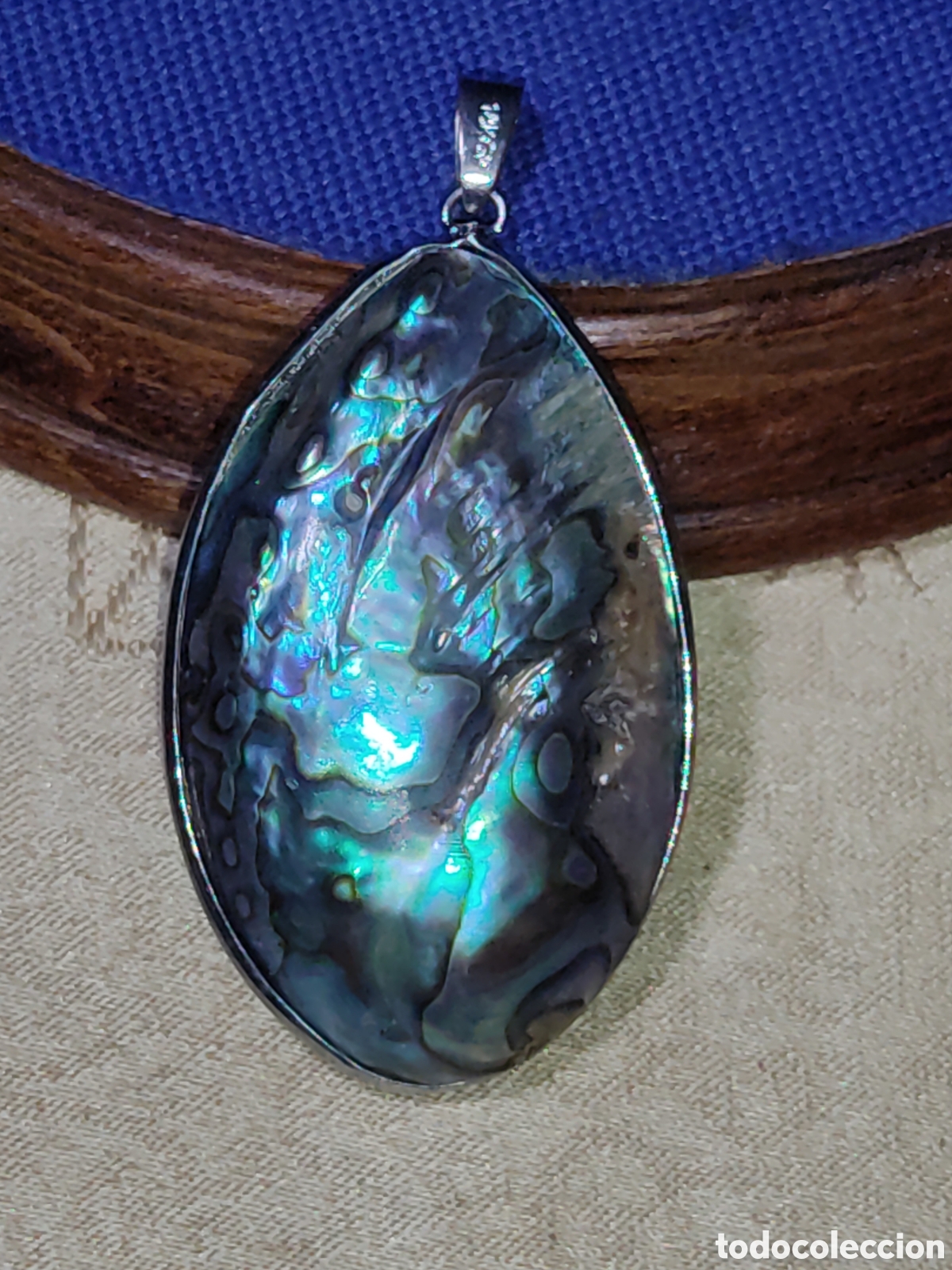 Joyeria: Hermoso colgante de n&aacute;car & &Aacute;valon.Vintage.