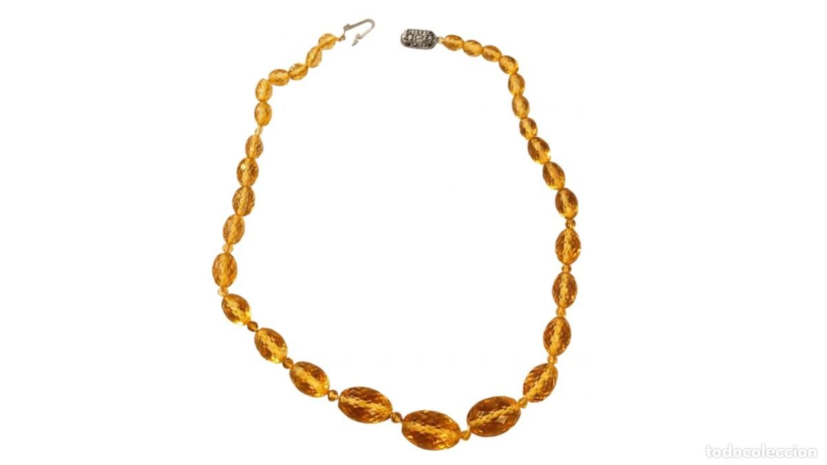 Jewelry: Joya &uacute;nica de colecci&oacute;n - Collar con &Aacute;mbares aut&eacute;nticos con acabado facetado