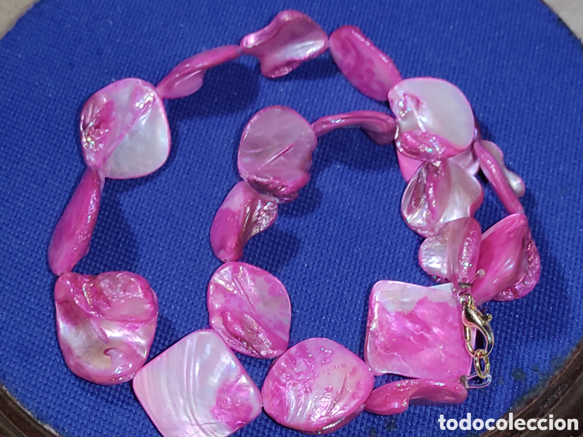 Joyeria: Collar de n&aacute;car rosa.Vintage.*A* - Foto 6