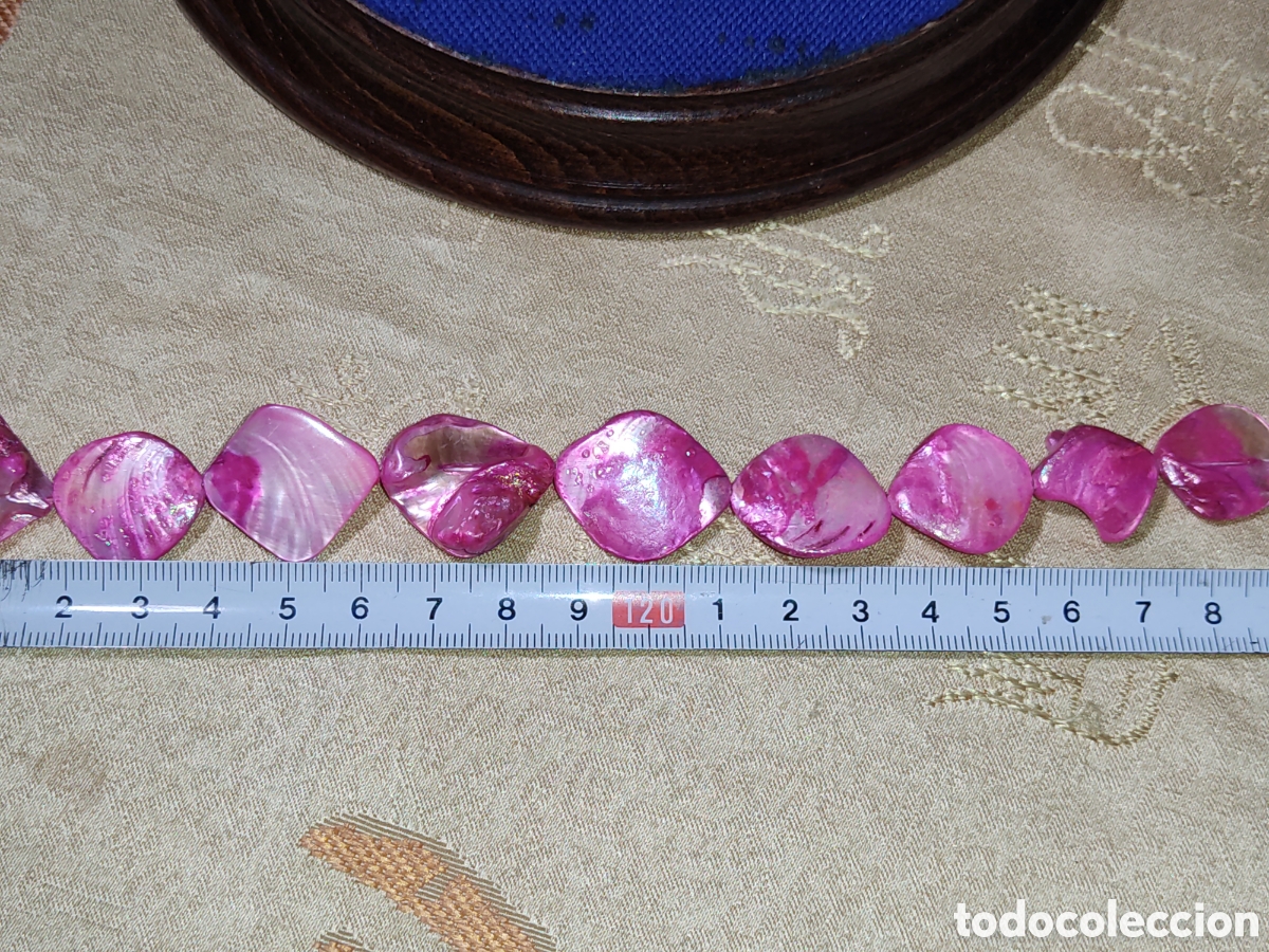 Joyeria: Collar de n&aacute;car rosa.Vintage.*A* - Foto 7