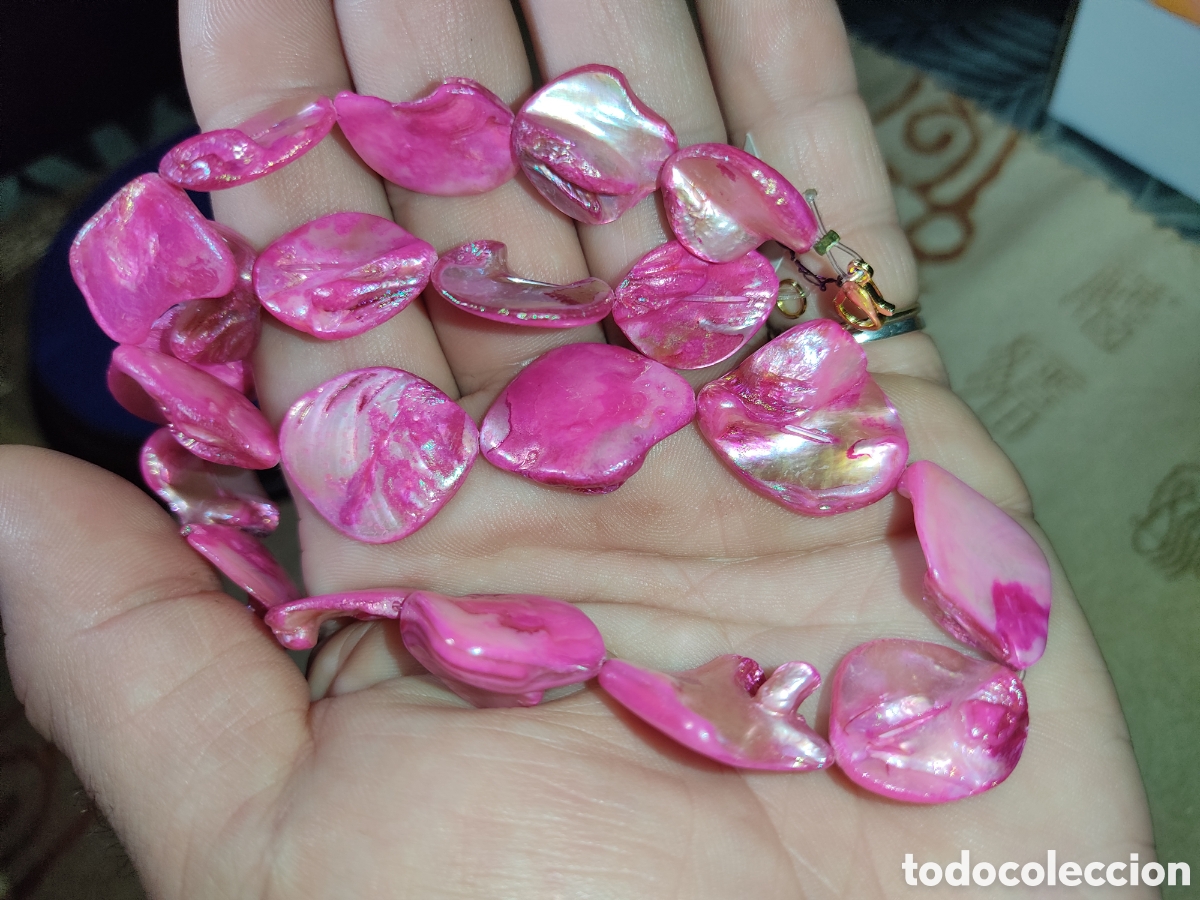 Joyeria: Collar de n&aacute;car rosa.Vintage.*A* - Foto 8
