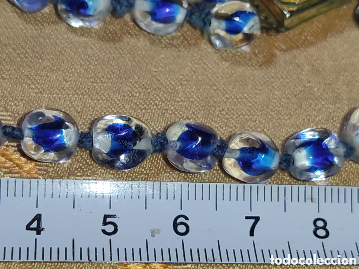 Joyeria: Antiguo collar 3 hilos de cristal de Murano. - Foto 12