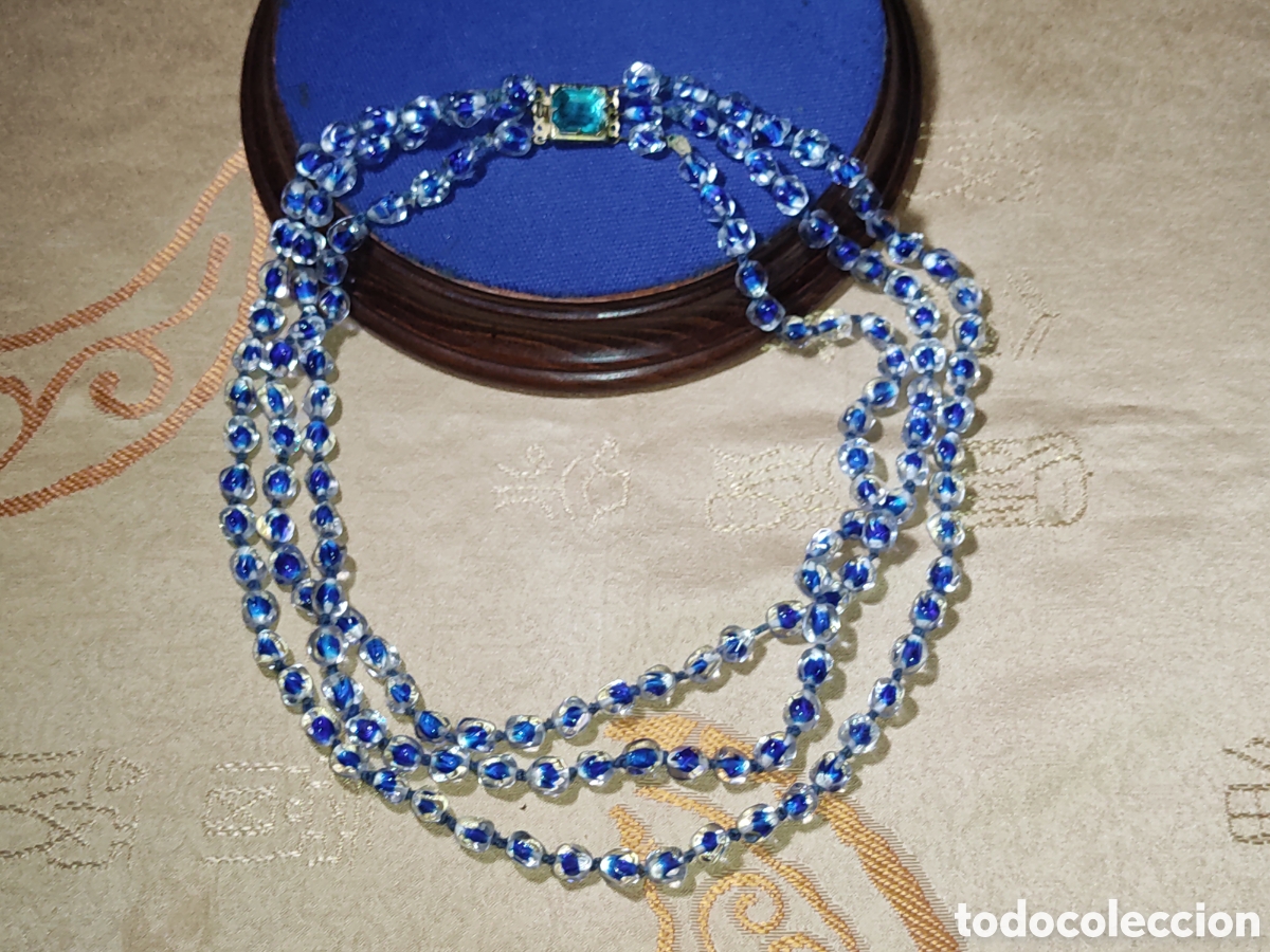 Joyeria: Bonito collar 3 hilos de cristal de Murano.