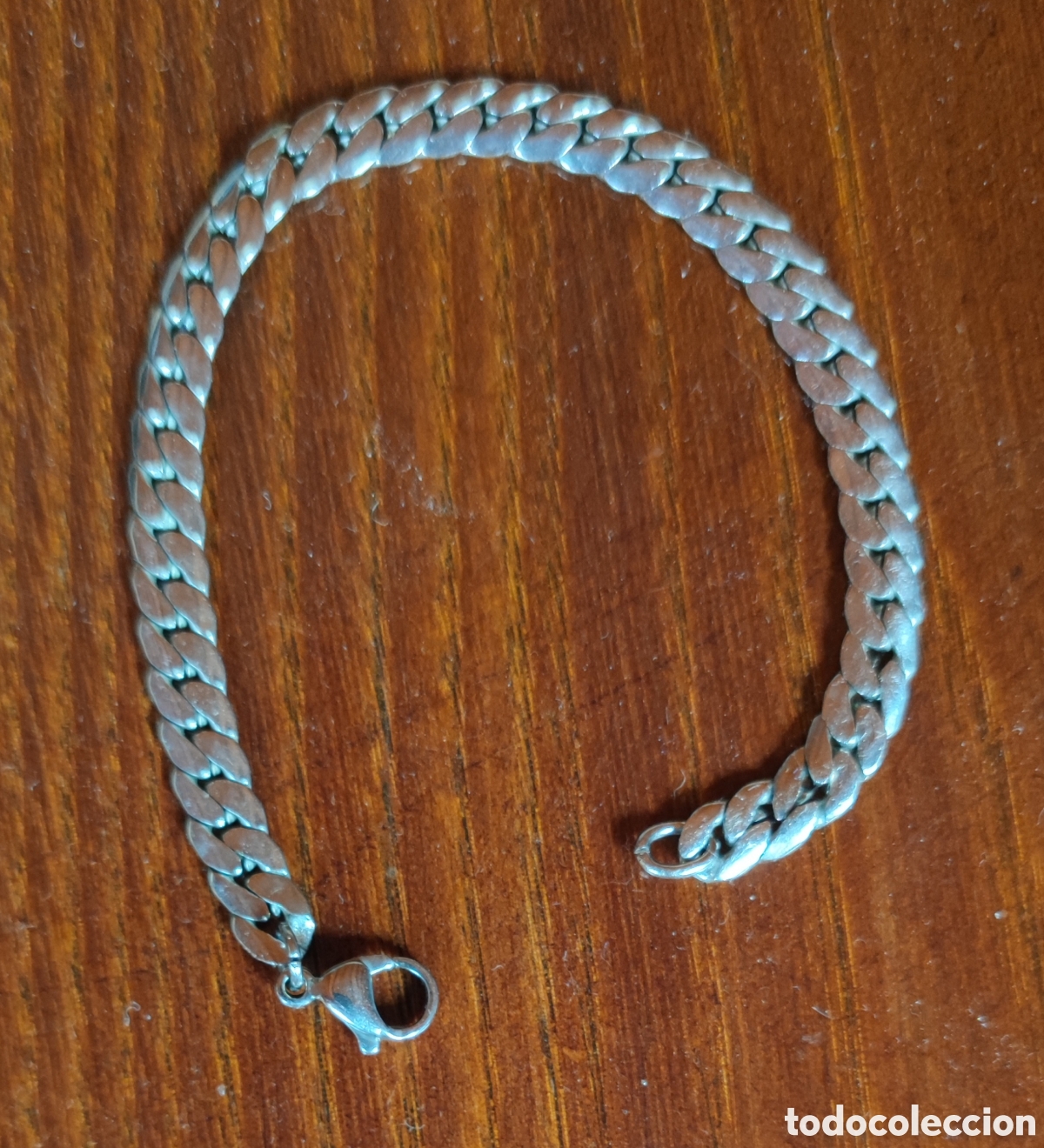 Joyeria: PULSERA DE ACERO INOXIDABLE. Largo 19 Cm. Ancho 7mm. Como Nueva.
