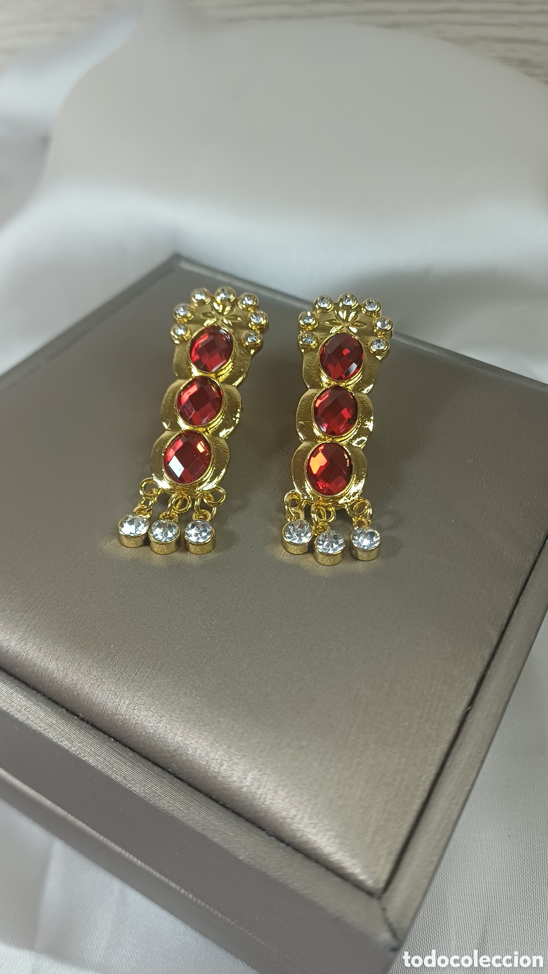 Joyeria: PENDIENTES ESTILO CUBANA CHAPADO ORO 18 K