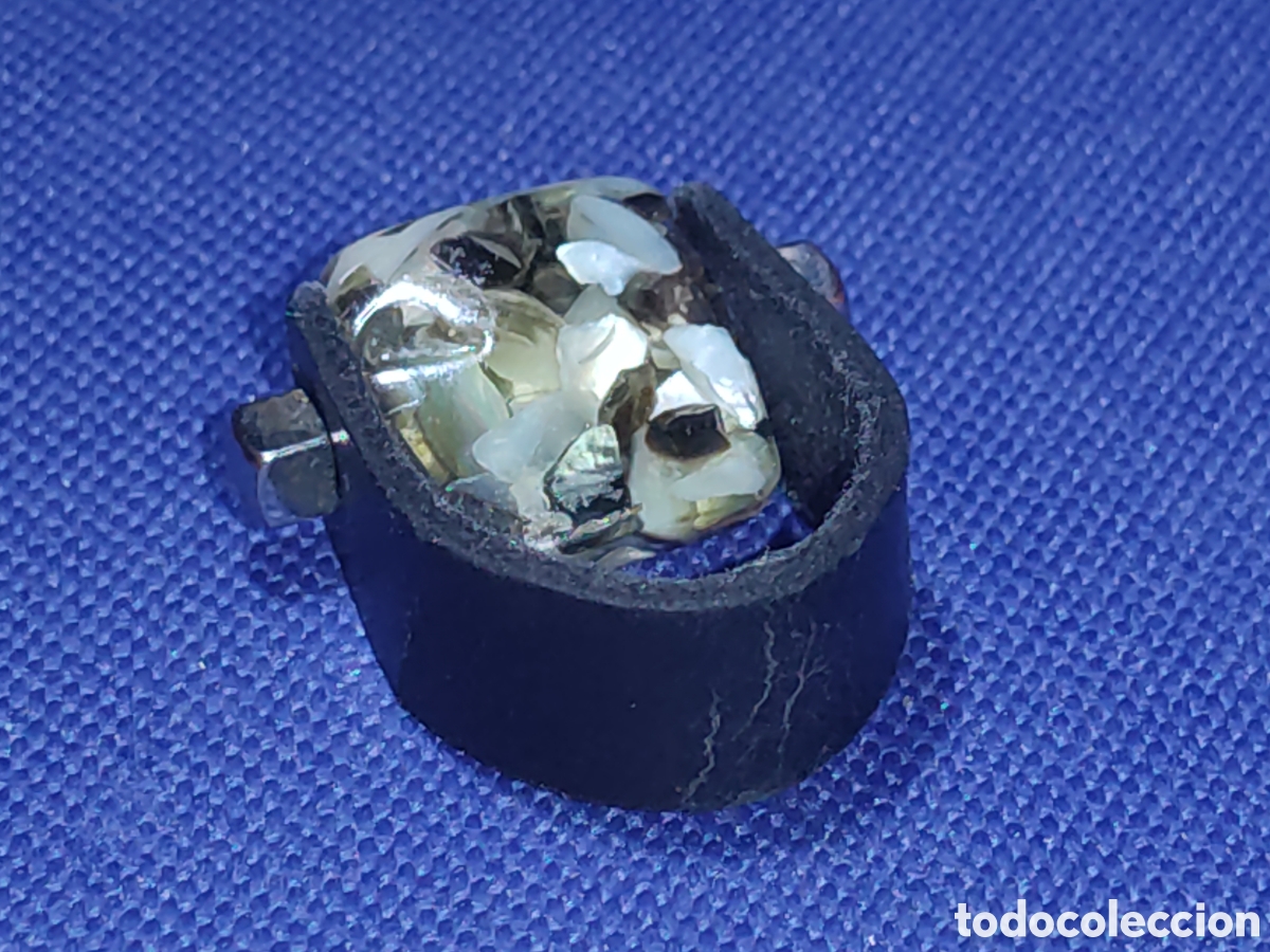 Joyeria: Anillo de n&aacute;car acr&iacute;lico reversible. - Foto 5