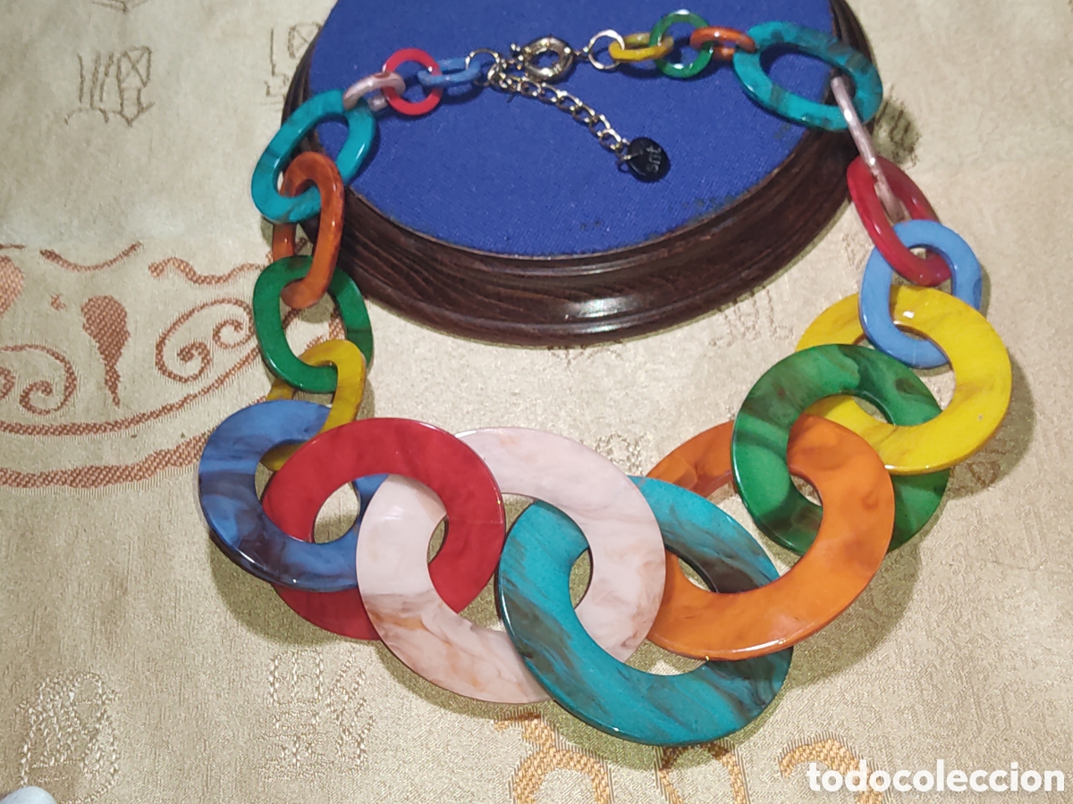 Joyeria: Collar de aros grandes acr&iacute;licos - Foto 4