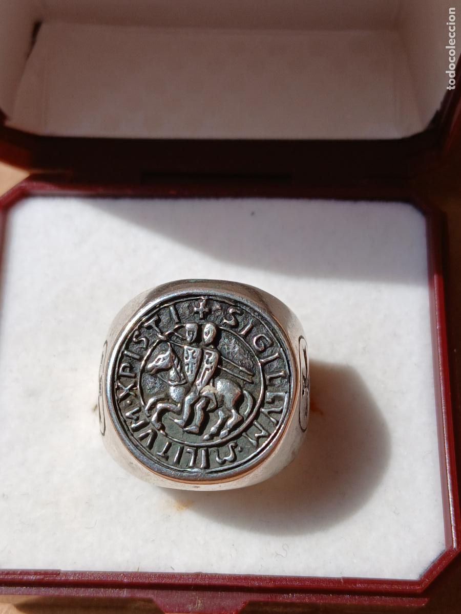 Joyeria: ANILLO SELLO CABALLEROS TEMPLARIOS. PLATA