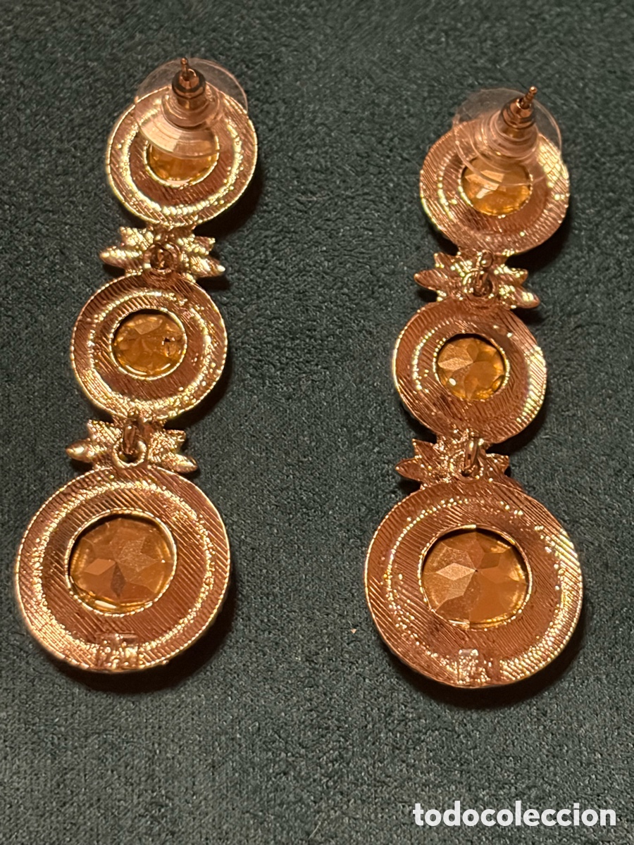 Joyeria: Pendientes de bisuter&iacute;a dorados - Foto 2