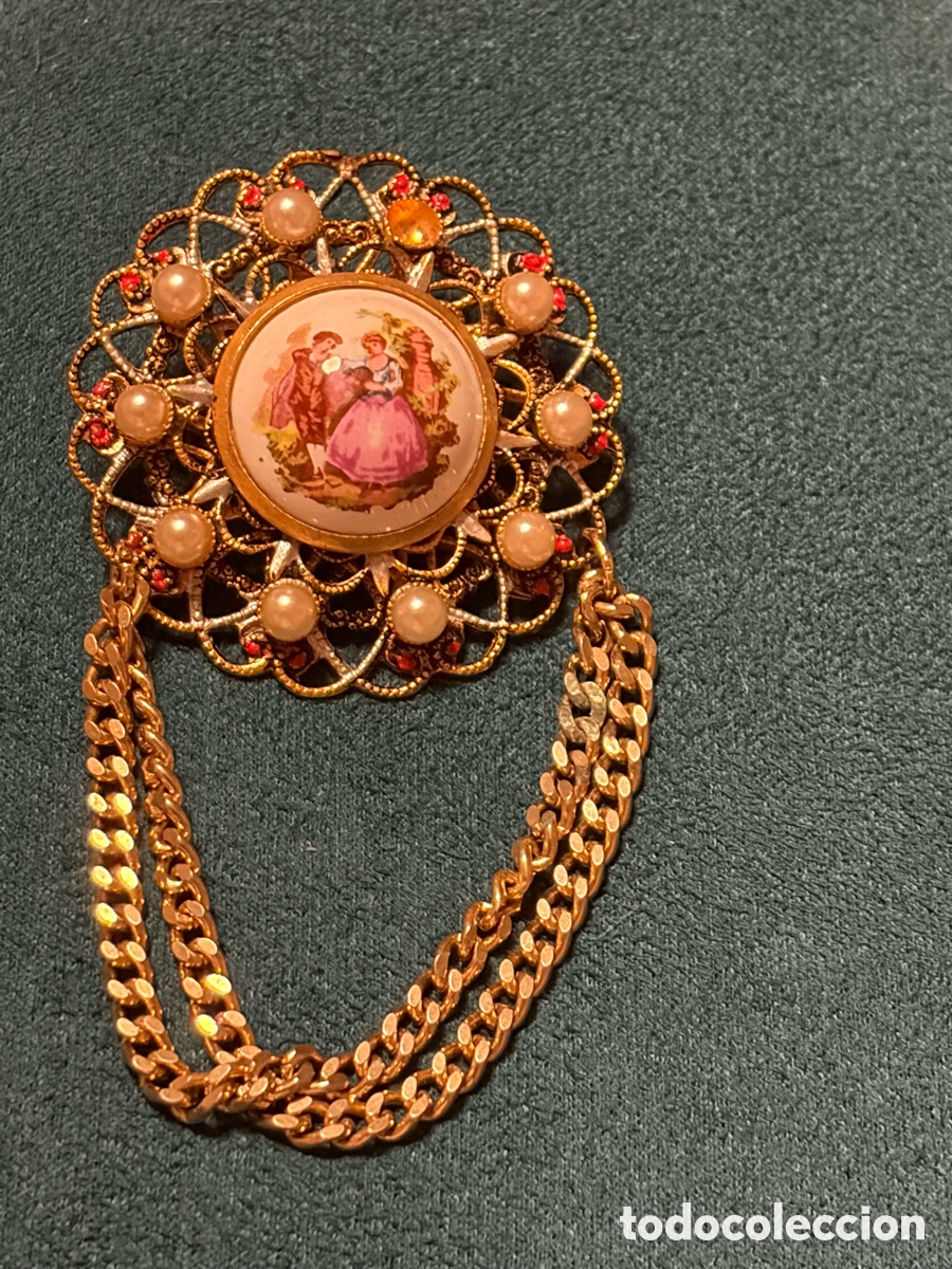 Joyeria: Broche vintage camafeo