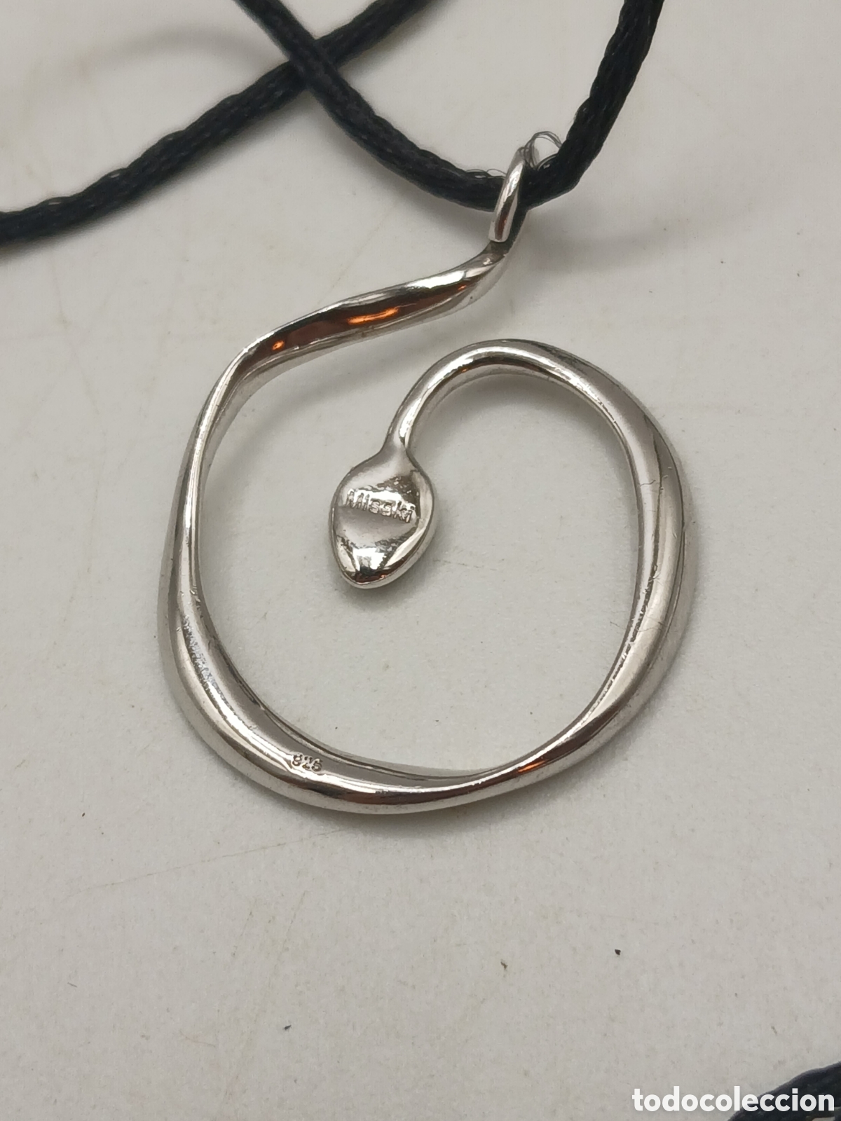 Joyeria: Colgante Misaki plata 925mls y cuarzo. Cord&oacute;n algod&oacute;n - Foto 3