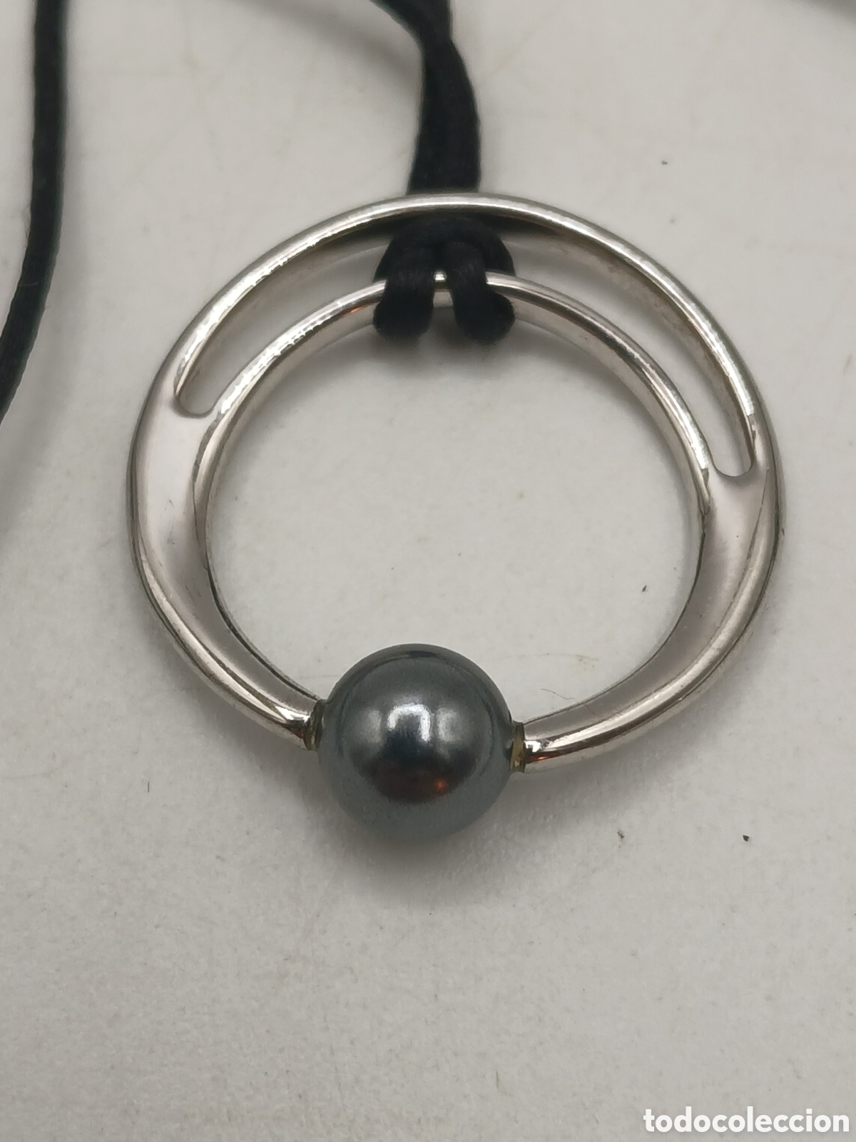Joyeria: Colgante Misaki plata 925mls y perla cultivada. Cord&oacute;n algod&oacute;n