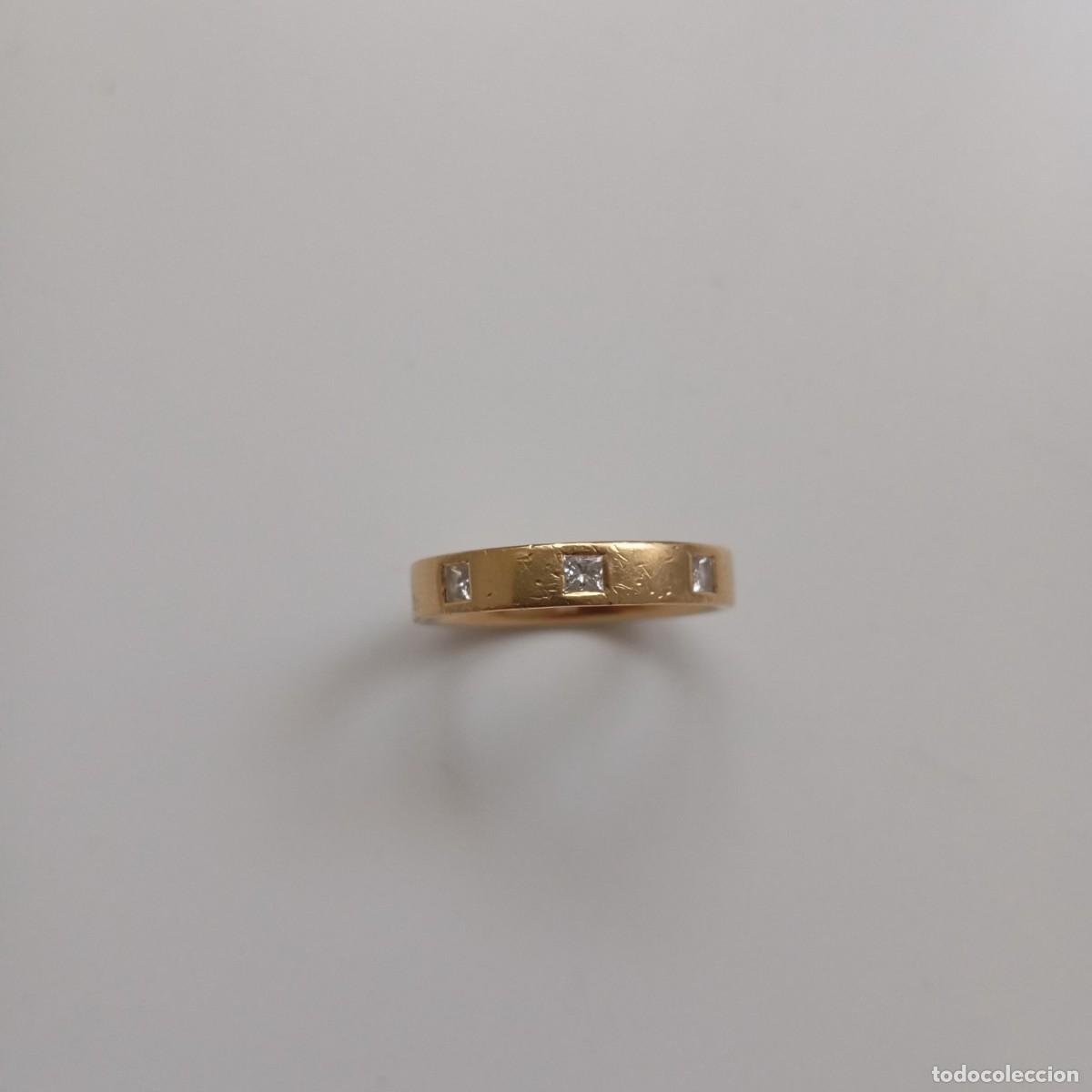Joyeria: Alianza anillo de oro con piedras incrustradas - Foto 2