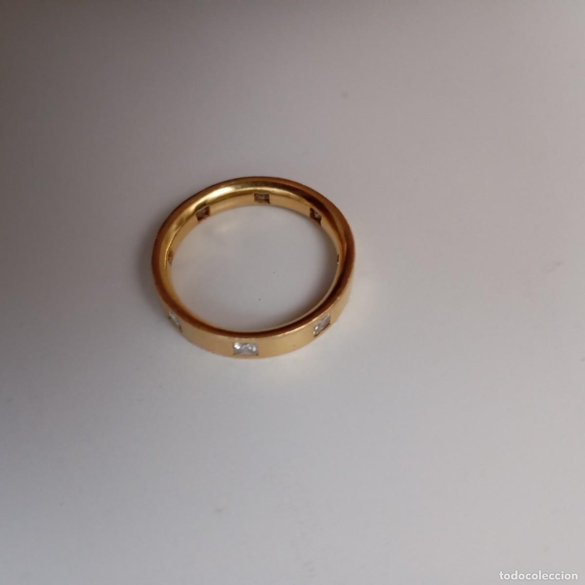 Joyeria: Alianza anillo de oro con piedras incrustradas - Foto 4